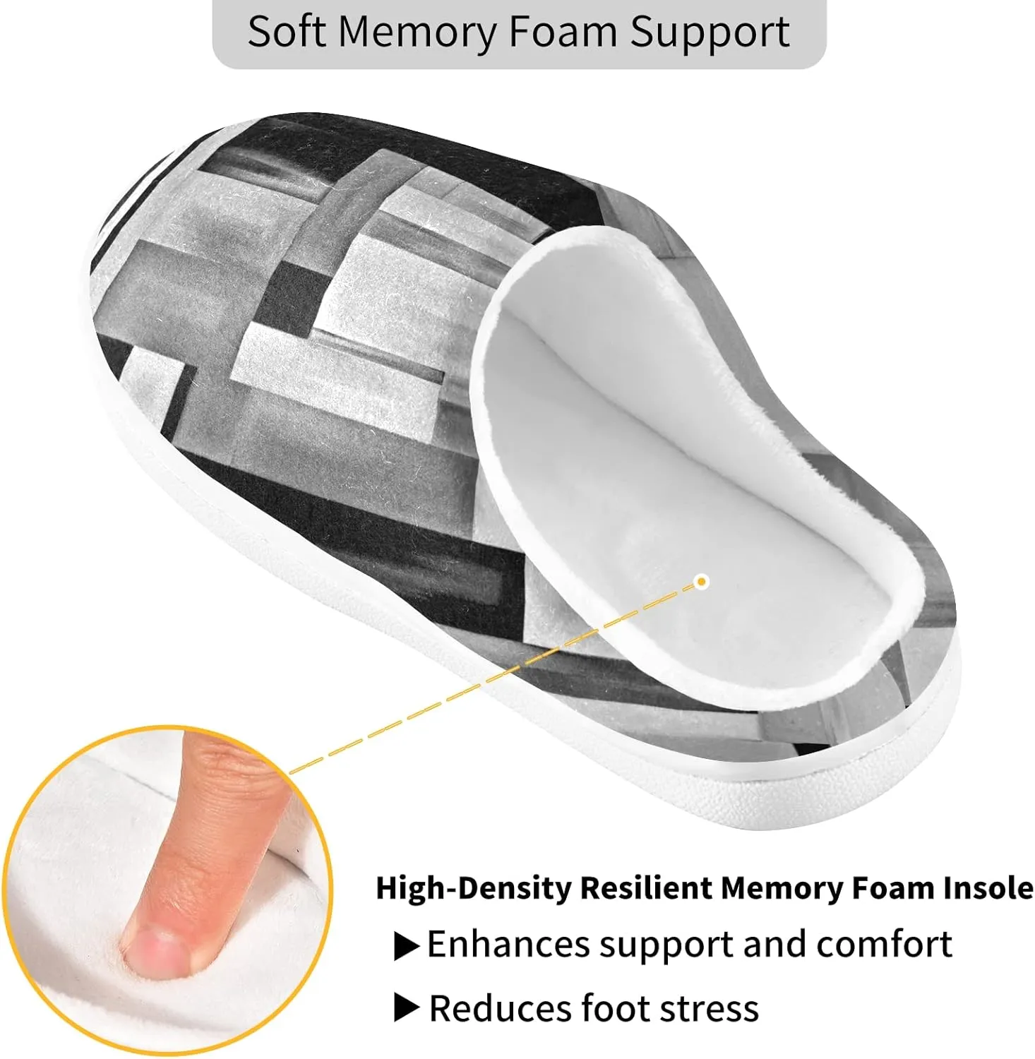Oyihfvs Unisex Memory Foam Warm Slippers Comfort Soft Casual Shoes for Indoor Outdoor S-XXXL