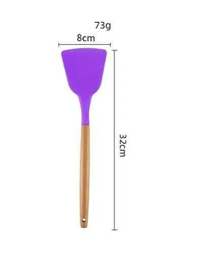 P-Plus International Silicone Spatula Turner (Purple)