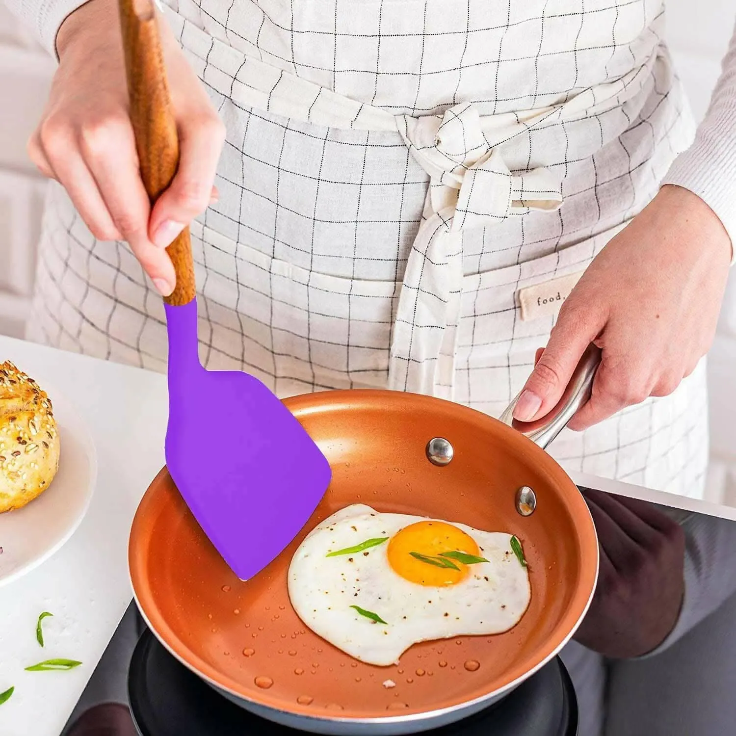 P-Plus International Silicone Spatula Turner (Purple)