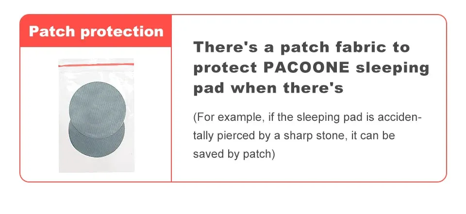 PACOONE Ultralight Inflatable Camping Mattress with Built-in Pump, 2.6" Thick Sleeping Mat