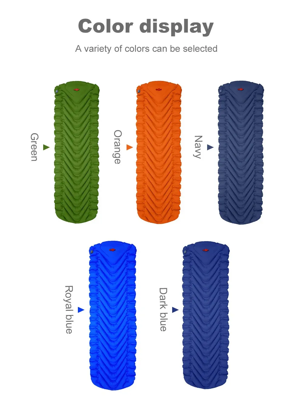 PACOONE Ultralight Inflatable Camping Mattress with Built-in Pump, 2.6" Thick Sleeping Mat
