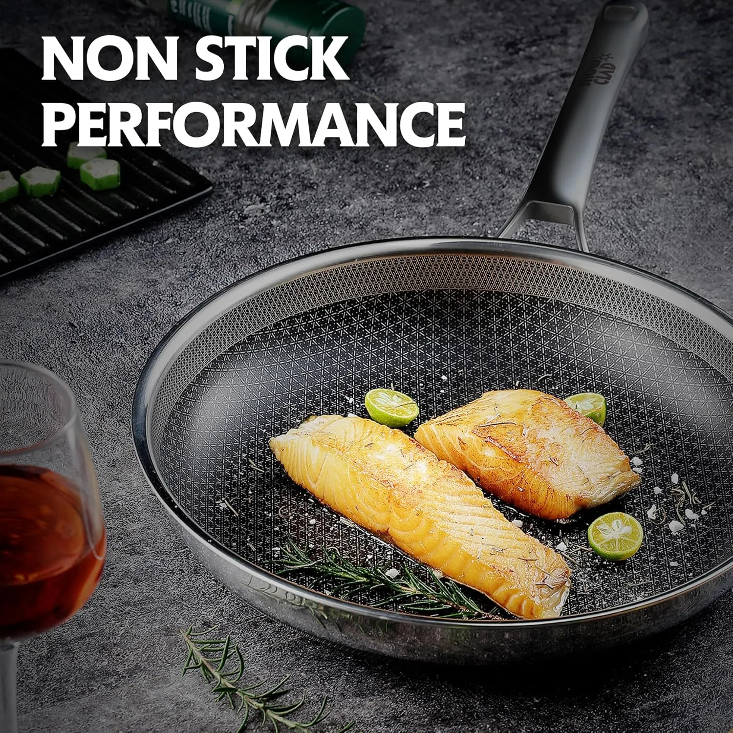Pans Set Nonstick,Hybrid Non Stick Frying Pans Set(8 10 12inch),Pan for cooking,PFOA Free Induction Cookware Sets,non stick Stainless Steel Skillets,Dishwasher and Oven Safe Kitchen set