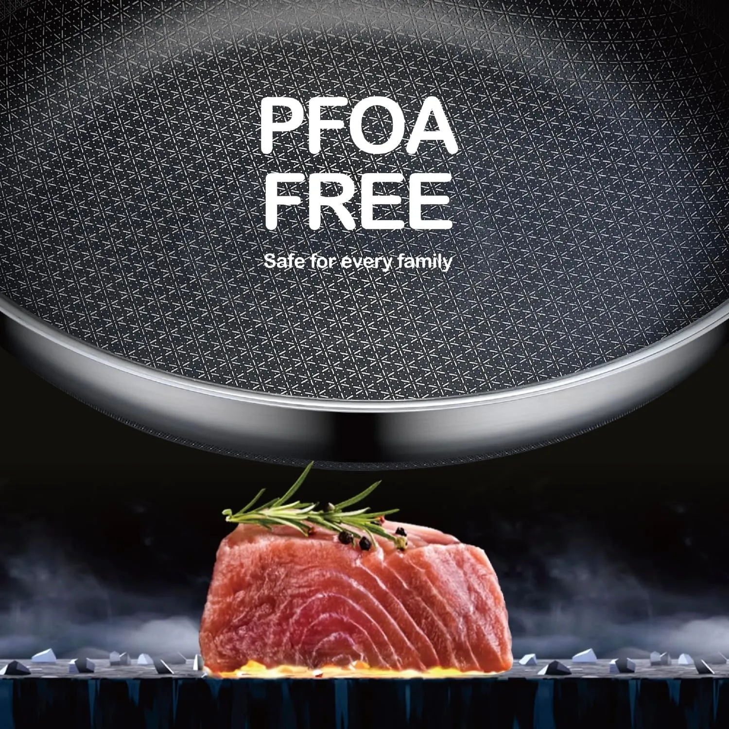 Pans Set Nonstick,Hybrid Non Stick Frying Pans Set(8 10 12inch),Pan for cooking,PFOA Free Induction Cookware Sets,non stick Stainless Steel Skillets,Dishwasher and Oven Safe Kitchen set