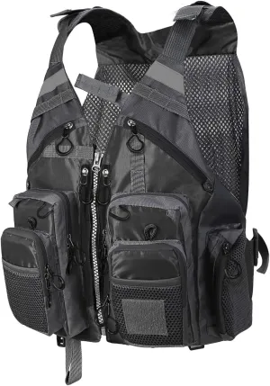 PELLOR Fly Fishing Vest, Fishing Gear Outdoor Backpack Breathable Mesh Fishing Vest Backpack for Camping Hunting