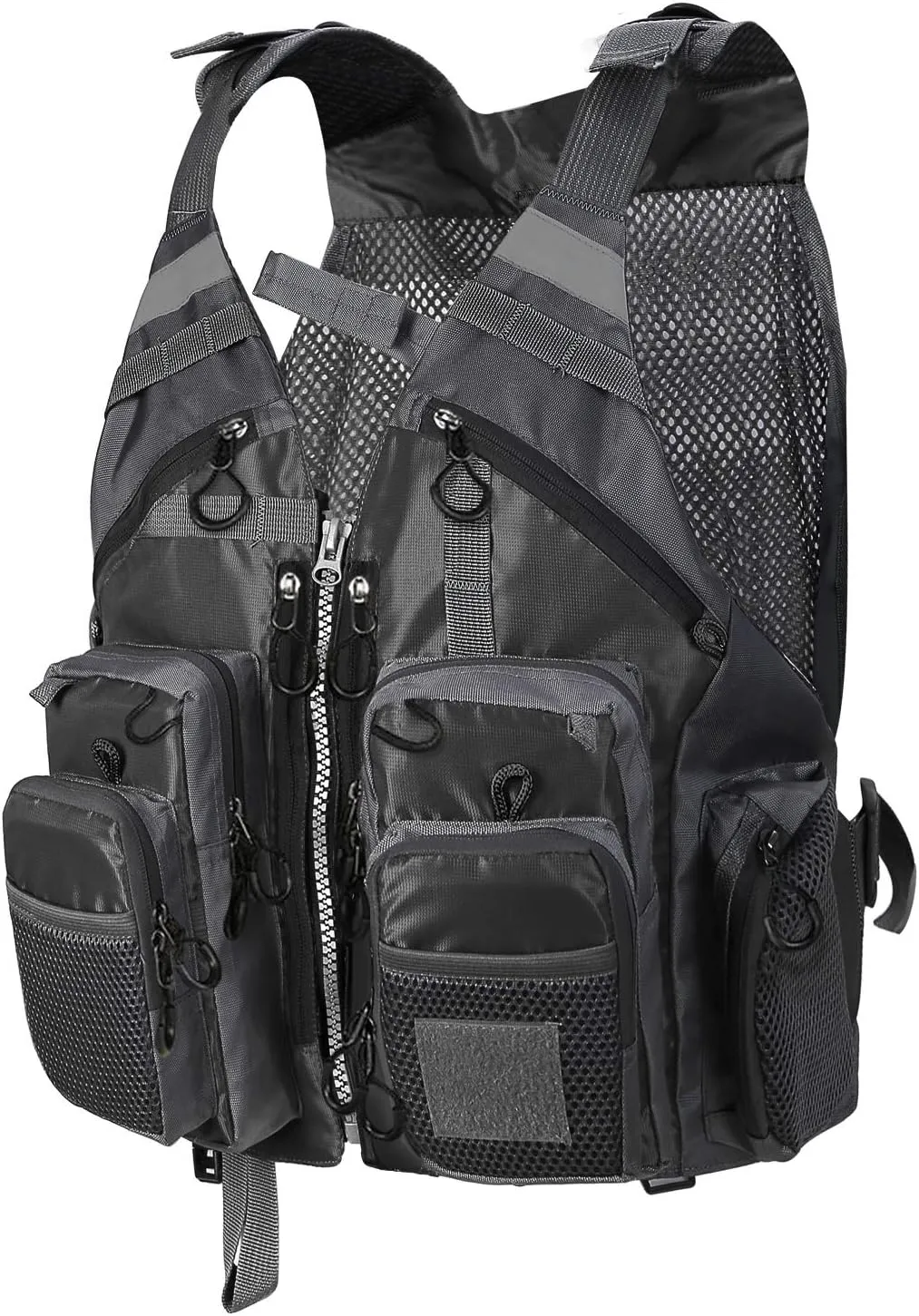 PELLOR Fly Fishing Vest, Fishing Gear Outdoor Backpack Breathable Mesh Fishing Vest Backpack for Camping Hunting