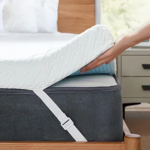 PERLECARE King Mattress Topper - 3 Inch Cooling Memory Foam Mattress Pad for Back Pain,Bed Topper with Bamboo Cover,Removable & Washable & Non-Slip,CertiPUR-US & Oeko-Tex Certified