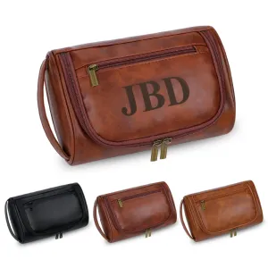 Personalized Toiletry Bag For Men, Husband, Boyfriend, Dad Capacity Leather Travel Dopp Kit Handcrafted Engraved Custom Name Unique Gift For Birthday| Anniversary| Fathers Day| Wedding Groomsmen Gifts
