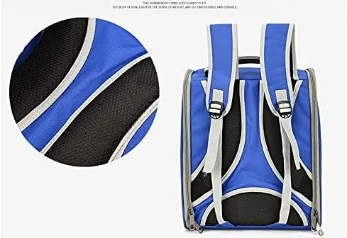 Pet Bag,Transparent, Porous,Breathable,Portable and Comfortable Pet Backpack,Selected PVC   Oxford Cloth, Airline Approved(Black)