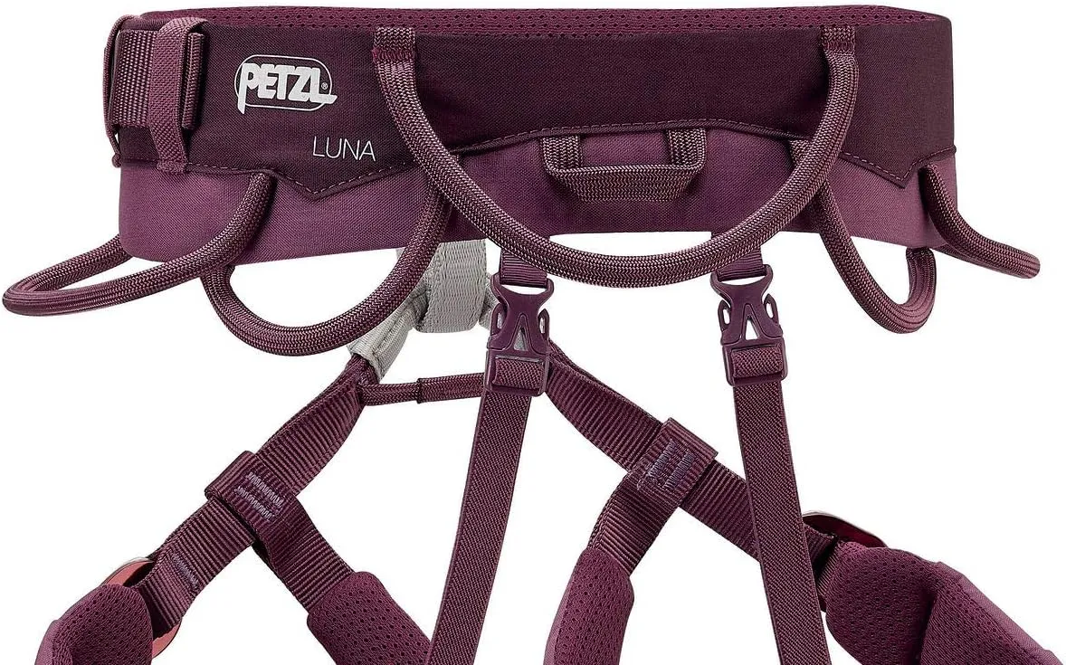 PETZL Luna Women's Harness - Adjustable Rock and Ice Climbing Harness for Single and Multi-Pitch Climbs - Violet
