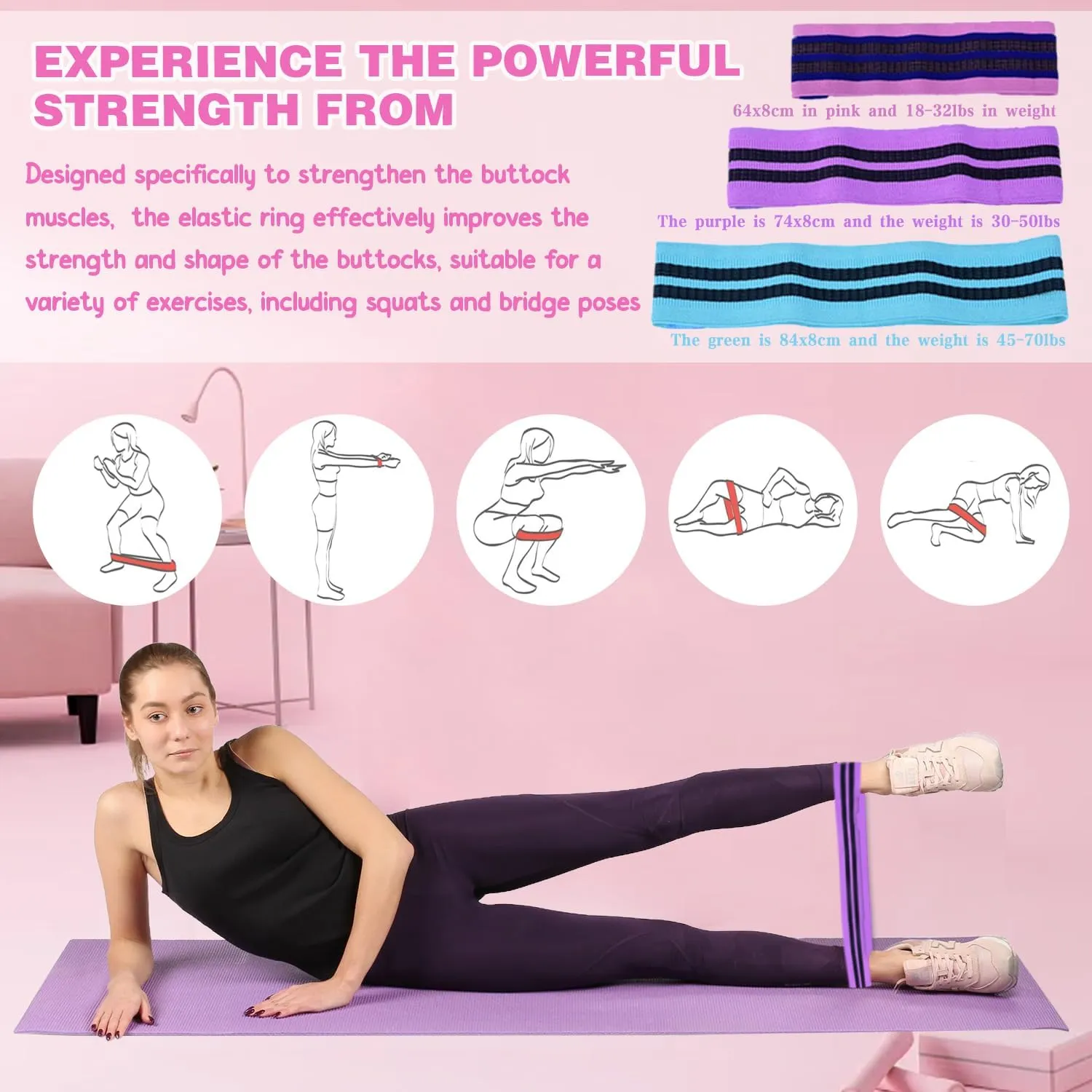 Pilates Essentials Kit for Women, Better Me Pilates Kit for Home Workouts, Pilates Rings Booty Bands for Working Out Glutes Yoga Ball 25cm Figure 8 Resistance Band Yoga Bands for Stretching