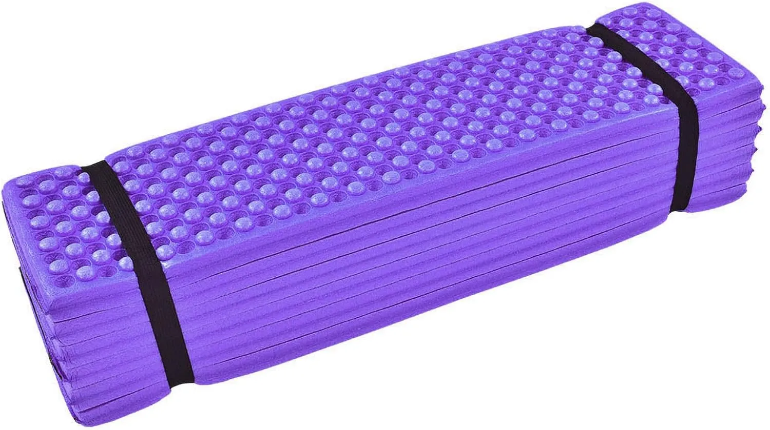 Pilipane Ultra Lightweight Inflatable Sleeping Mat, Outdoor Foam Camping Mat, Folding Beach Tent Sleeping Pad Watertight Mattress for Camping, Backpacking, Hiking(紫色)