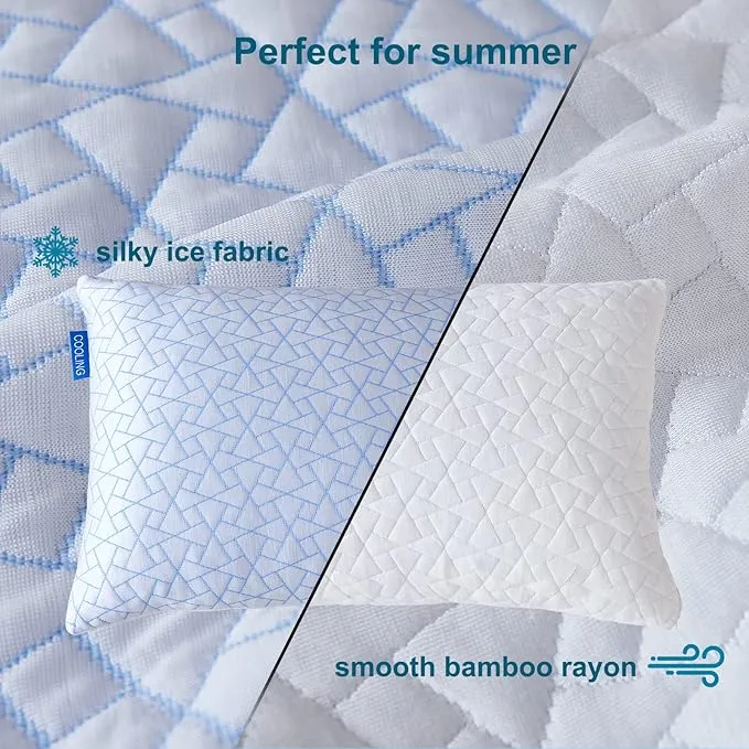 Pillows King Size Set of 1- King Size Bed Pillows for Sleeping - Adjustable Shredded Memory Foam King Pillows for Back, Stomach and Side Sleeper