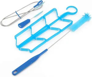 plplaaoo Water Bladder Cleaning Kit, Hydration Bag Cleaner, Hydration Water Cleaning Kit, Water Cleaning Kit, 4 in 1 Portable Hydration Water Bladder Tube Cleaning Kit Brushes Drying Rack