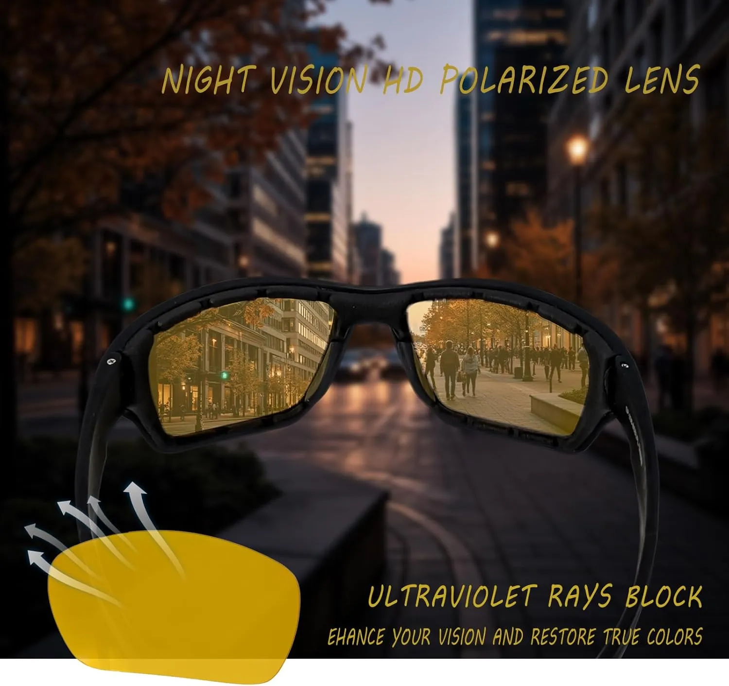Polarized Sports Sunglasses Stylish designed Foam Padded UV Protection for Men and Women