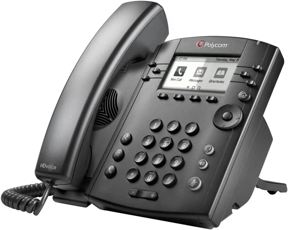 Polycom VVX 311 Corded Business Media Phone System - 6 Line PoE - 2200-48350-025 - Replaces VVX 310