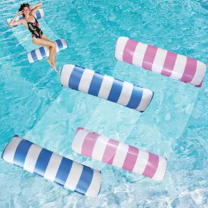 Pool Floats - Inflatable Pool Floats Adults, Inflatable Mesh Floating Rafts, 4-in-1 Multi-Purpose Pool Floaties for Adults, Pool Accessories Water Hammock Lounges for Pool Parties