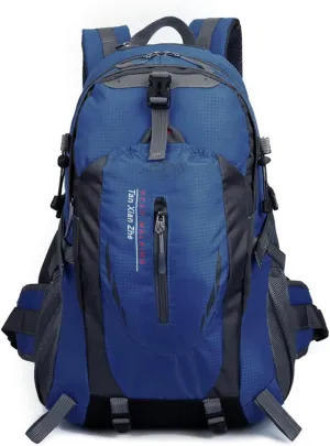 PORRASSO 40L Hiking Backpack Trekking Rucksack Waterproof Daypack Durable Backpack for Women Men Cycling Climbing Outdoor Sports Dark Blue