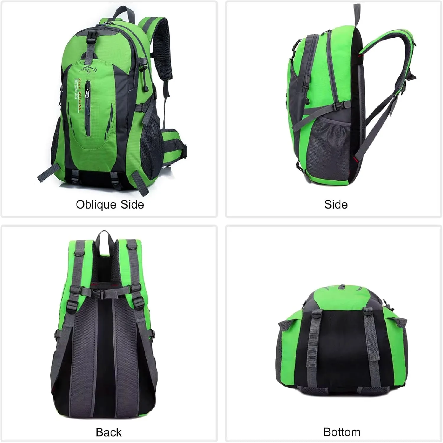 PORRASSO 40L Hiking Backpack Trekking Rucksack Waterproof Daypack Durable Backpack for Women Men Cycling Climbing Outdoor Sports Dark Blue