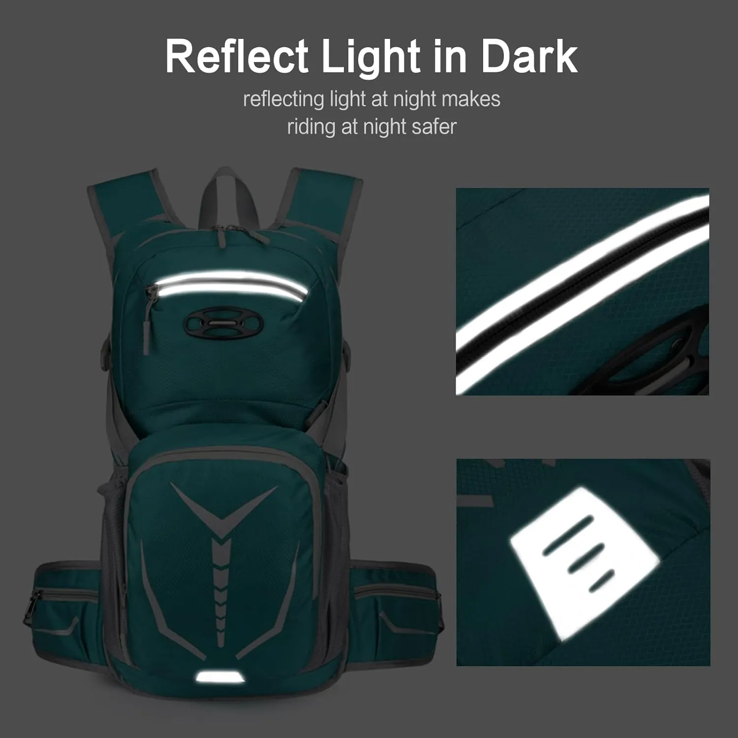PORRASSO Hiking Backpack Waterproof Daypack 20L Rucksack Breathable Backpack for Women Men Trekking Cycling Climbing Outdoor Sports Dark Blue