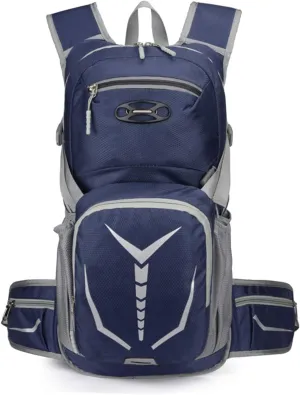 PORRASSO Hiking Backpack Waterproof Daypack 20L Rucksack Breathable Backpack for Women Men Trekking Cycling Climbing Outdoor Sports Dark Blue