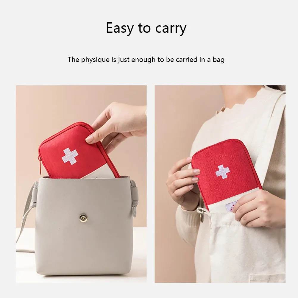 Portable First Aid Medical Kit – Mini Travel EDC Pouch & Emergency Medicine Storage Bag