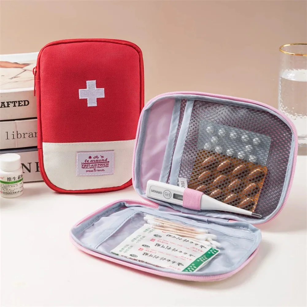 Portable First Aid Medical Kit – Mini Travel EDC Pouch & Emergency Medicine Storage Bag