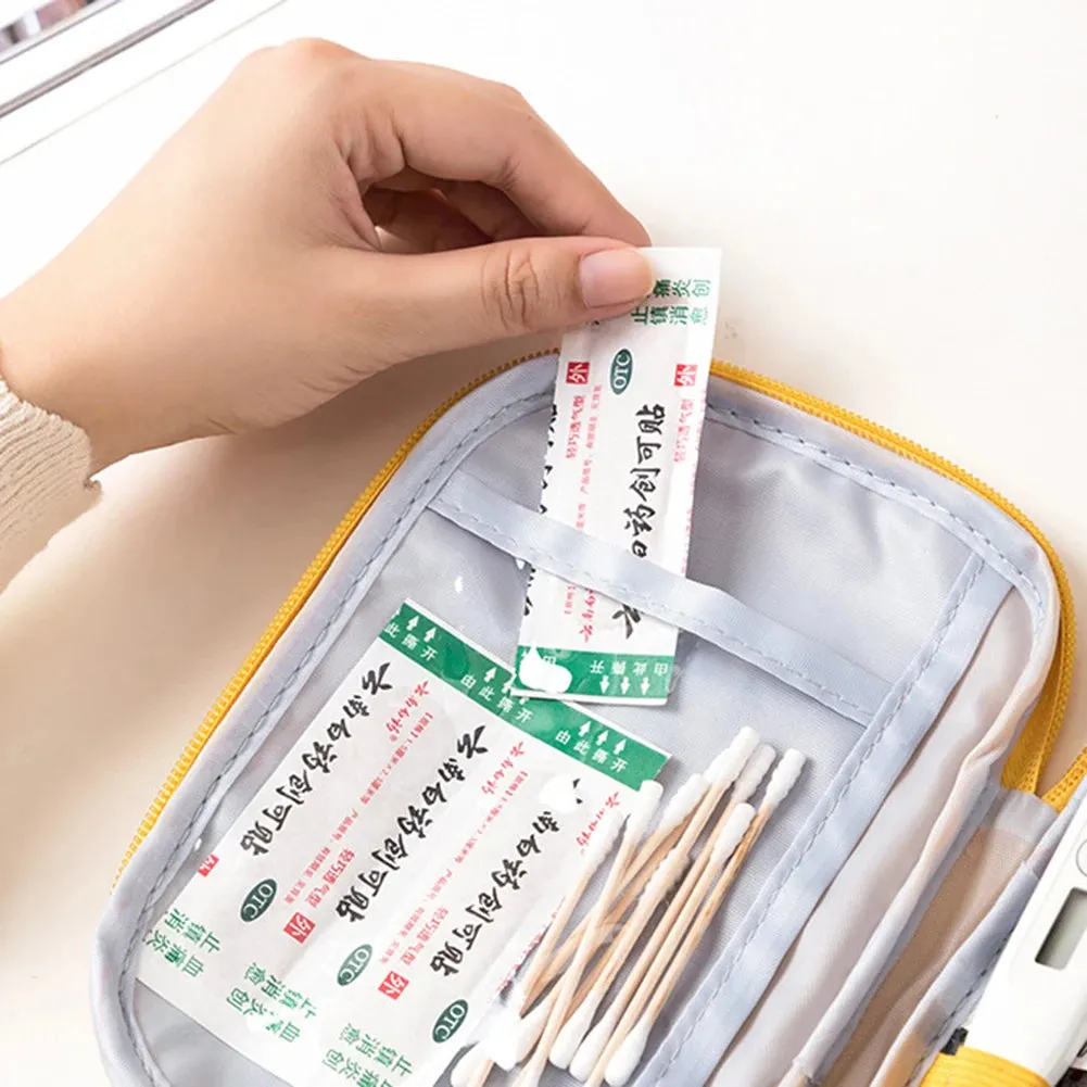 Portable First Aid Medical Kit – Mini Travel EDC Pouch & Emergency Medicine Storage Bag