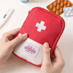 Portable First Aid Medical Kit – Mini Travel EDC Pouch & Emergency Medicine Storage Bag