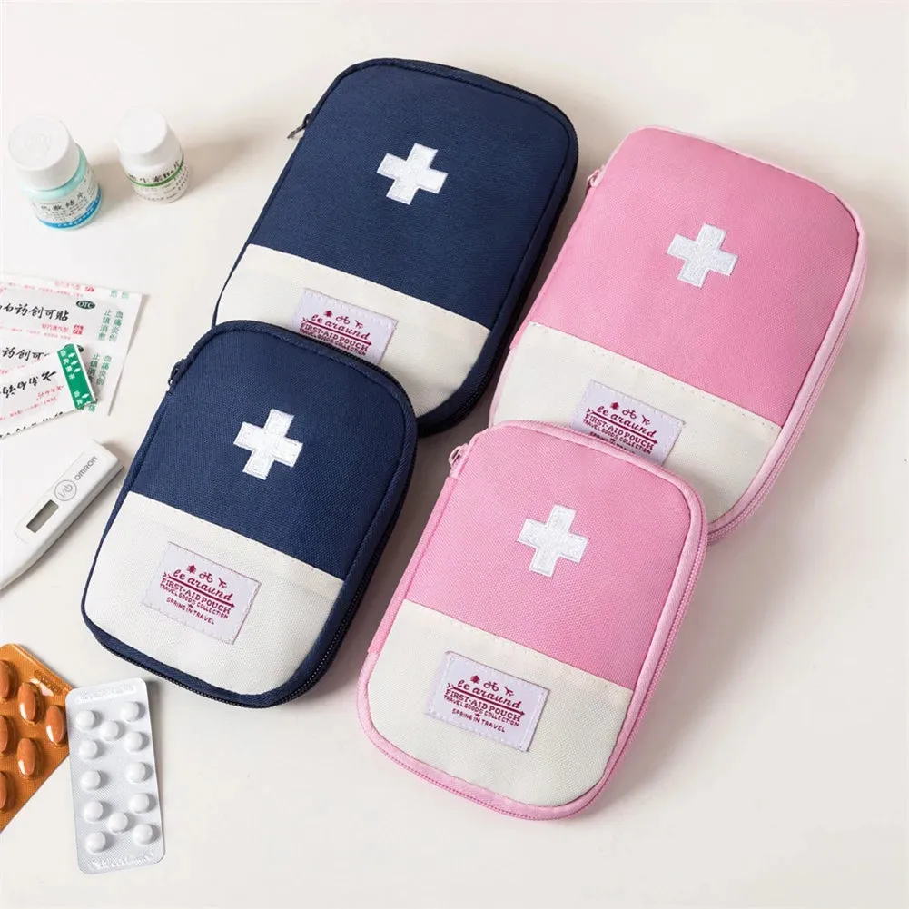 Portable First Aid Medical Kit – Mini Travel EDC Pouch & Emergency Medicine Storage Bag