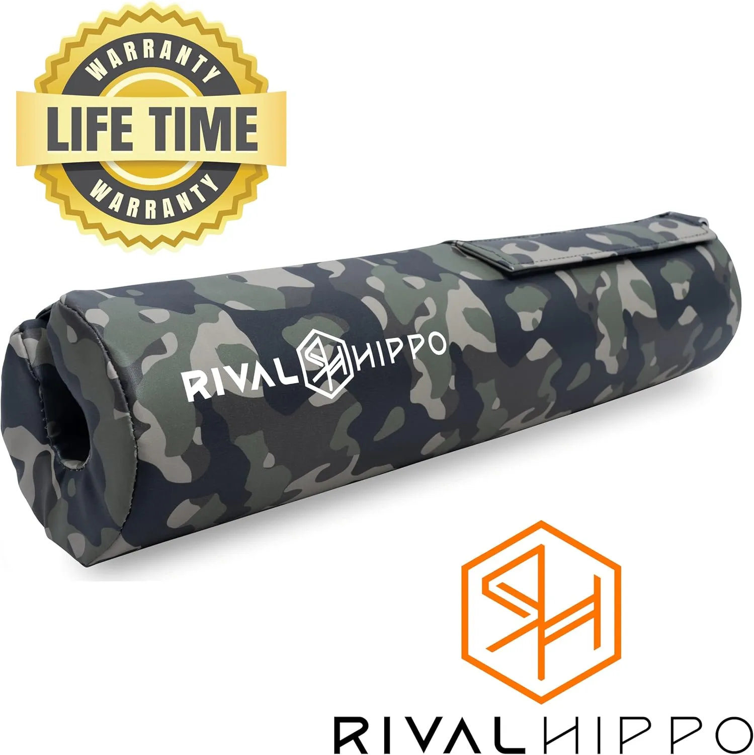 Premium Hip Thrust and Squat Pad - Non-Slip Barbell Pad for Comfortable Squats, Lunges, Glute Bridges; Built-In Safety Straps, Reinforced PU Leather Cover - Olympic Bar and Smith Machine