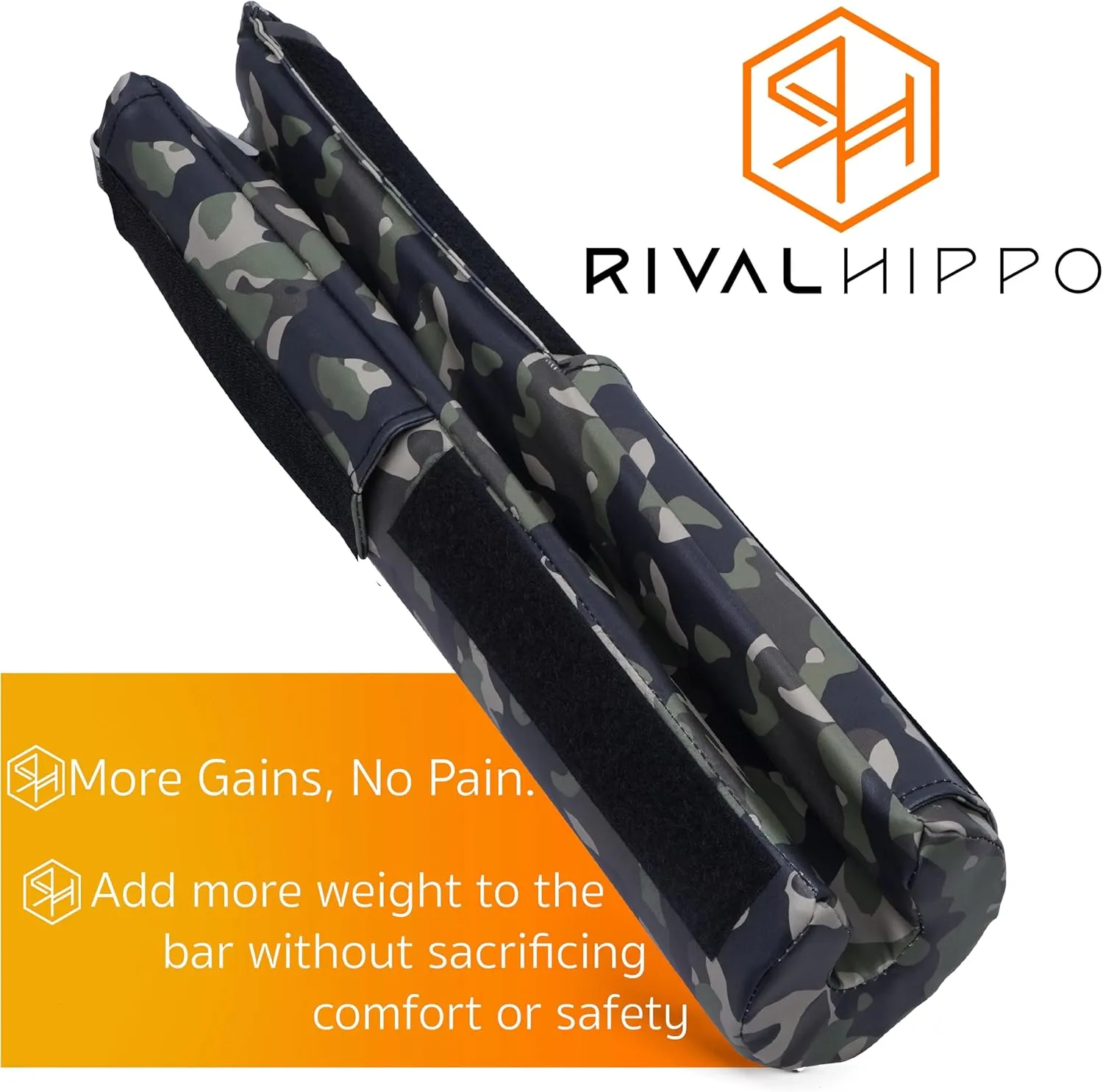 Premium Hip Thrust and Squat Pad - Non-Slip Barbell Pad for Comfortable Squats, Lunges, Glute Bridges; Built-In Safety Straps, Reinforced PU Leather Cover - Olympic Bar and Smith Machine