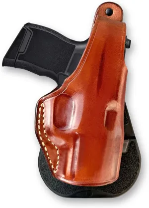 Premium Leather Paddle Holster OWB with Thumb Break, Fits Sigg P365 9mm Micro Compact 3.1" Barrel, Right Hand Draw, Brown Color #1329#