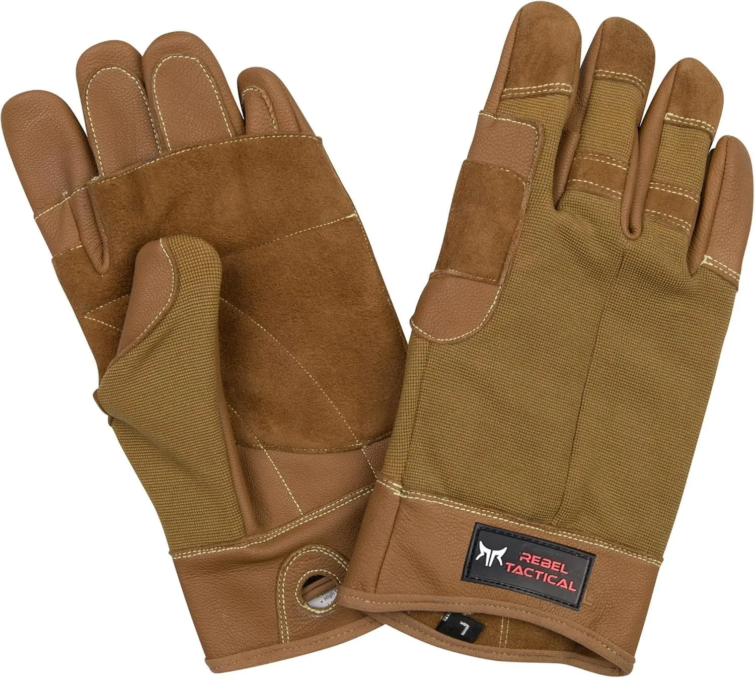 Premium Leather Rappel Gloves for Climbing and Rappelling - Durable and Protective Outdoor Gear Non-Slip Grip