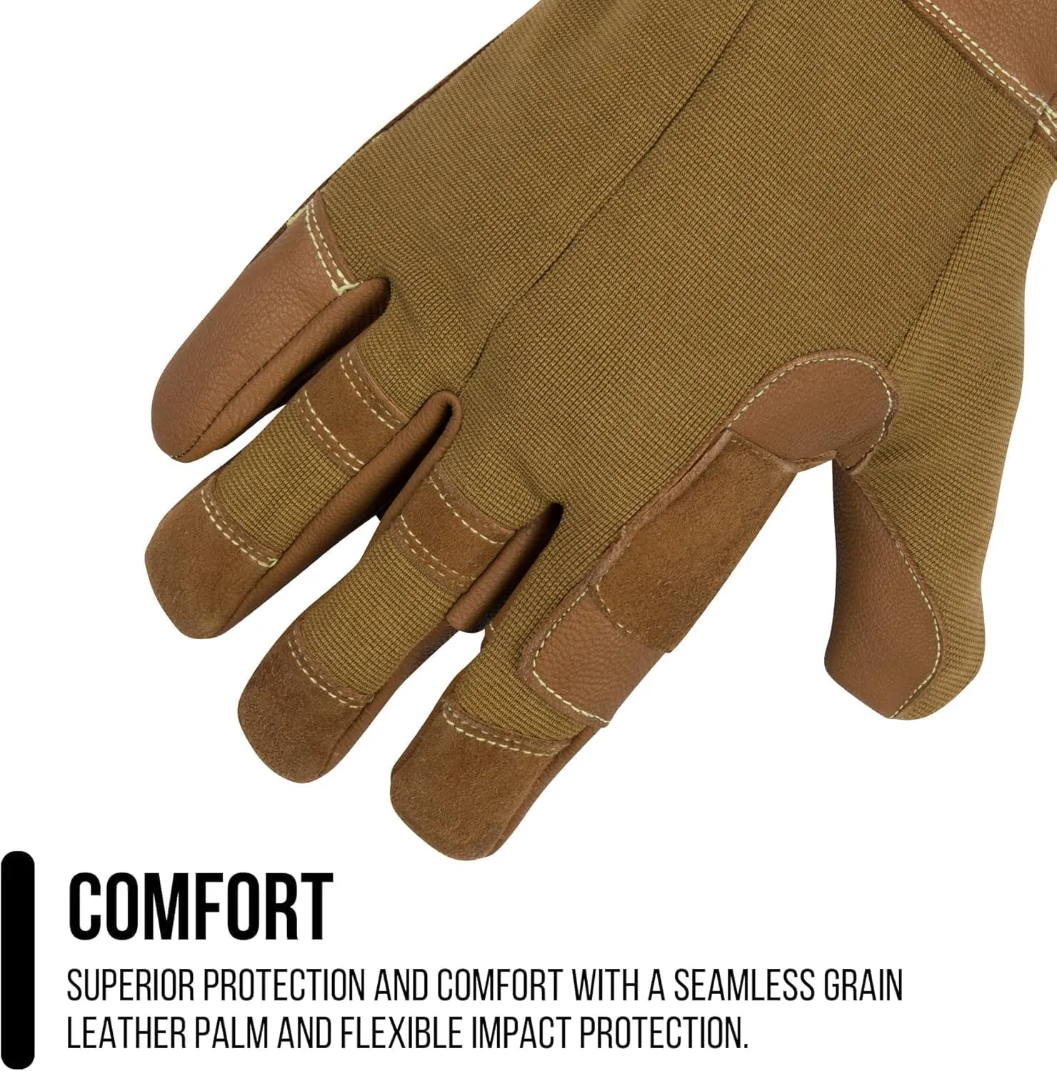 Premium Leather Rappel Gloves for Climbing and Rappelling - Durable and Protective Outdoor Gear Non-Slip Grip