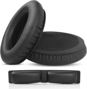 Premium Replacement Earpads Cushions and Headband Compatible with KRK KNS6400 KNS8400 6402 8402 Headphones Ear Pads Headband with Softer Protein Leather and Memory Foam
