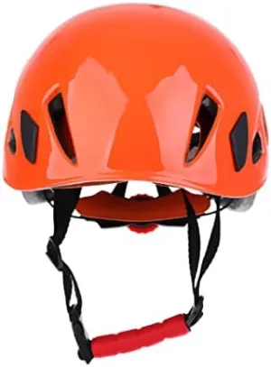 Pro Safety Helmet Hard Hat Head Protect Gear for Outdoor Rock Climbing Arborist Abseiling Construction Aerial Work Rappelling Rescue Equipment - Orange, One Size