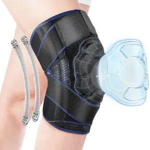 Professional Knee Support for Men & Women with Patella Gel Pad, Knee Brace with Side Stabilizers for Meniscus Tear, Arthritis Pain, ACL