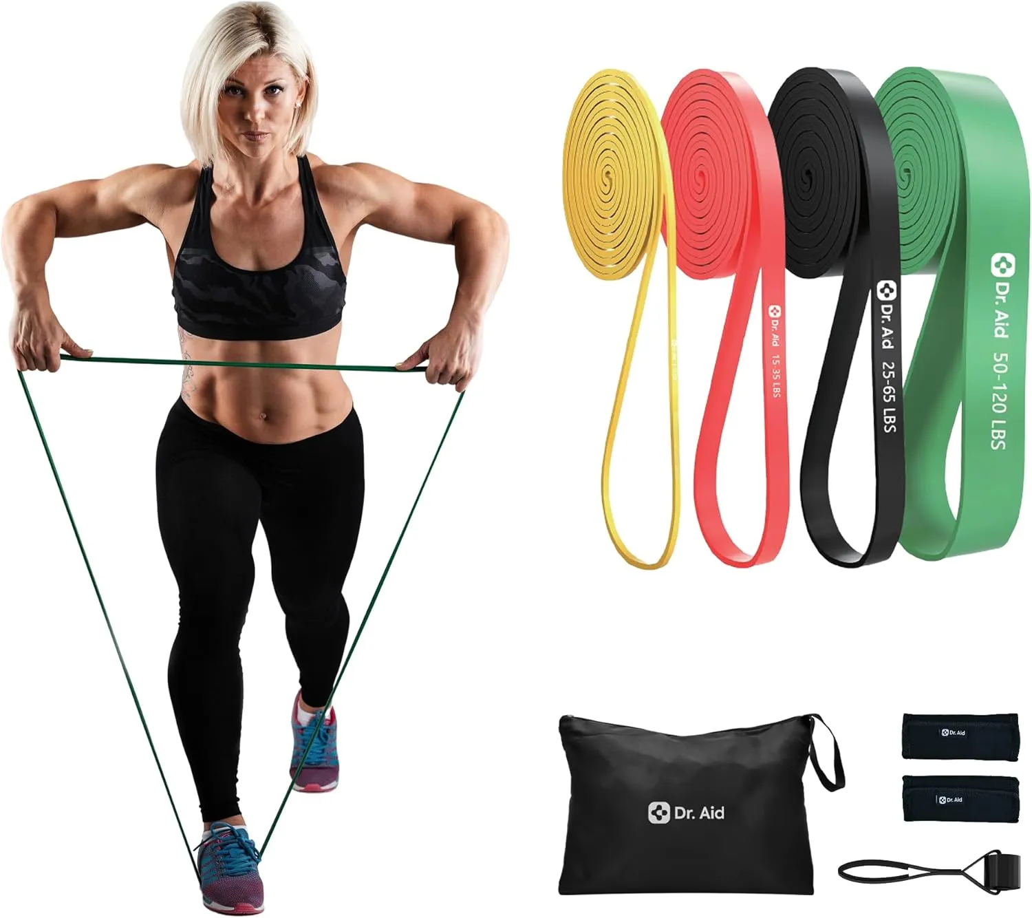 Pull Up Resistance Bands Set – Elastic, Smell-Free Premium Latex Exercise Bands for Men & Women, Tear-Resistant Workout Bands for Full-Body Strength Training, Physical Therapy, Yoga, Pilates
