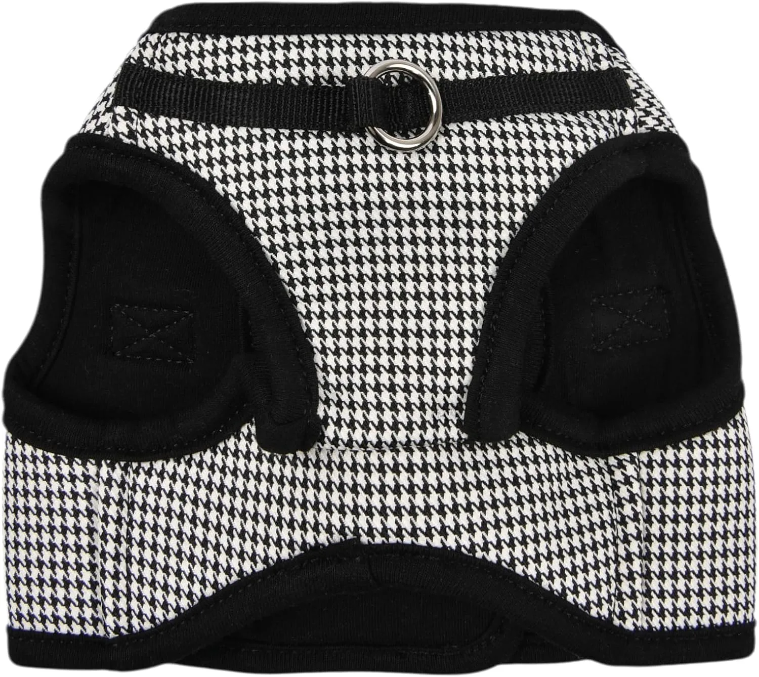 Puppia Amatus Dog Vest Harness B (Step-in) Fashionable Houndstooth Pattern Spring Summer Harness for Small and Medium Dogs, Black, Large