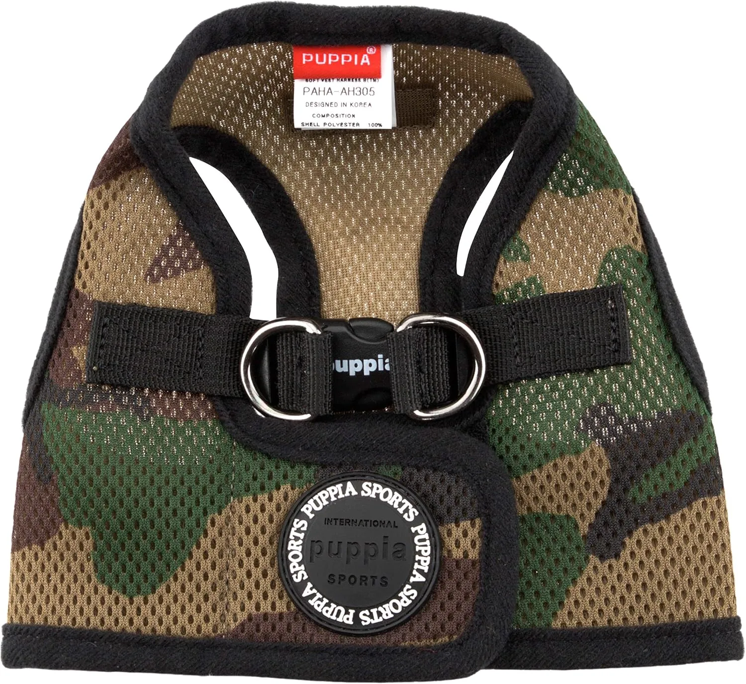 PUPPIA International Harness Soft B Vest, X-Small, Camo