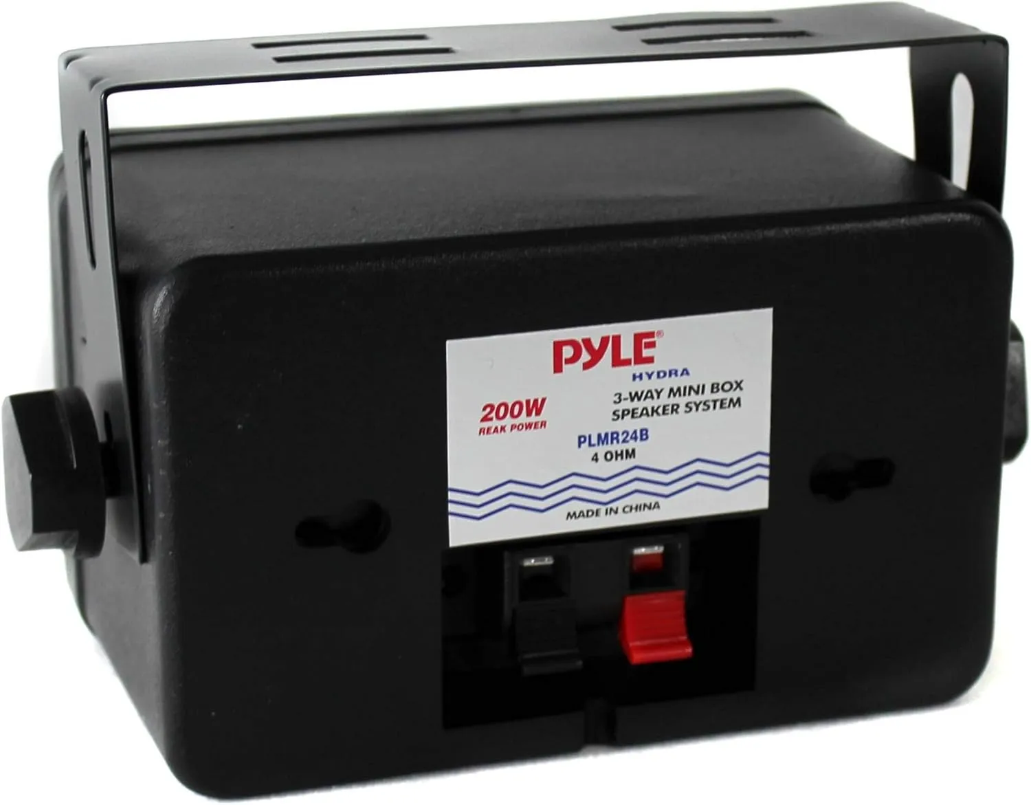 Pyle 3-way Mini Box Speaker System - 3.5 Inch 200 Watt Waterproof Marine Grade Mount Speakers - in a Heavy Duty ABS Enclosure Grill - Home, Boat, Poolside, Patio Indoor Outdoor Use (Black)