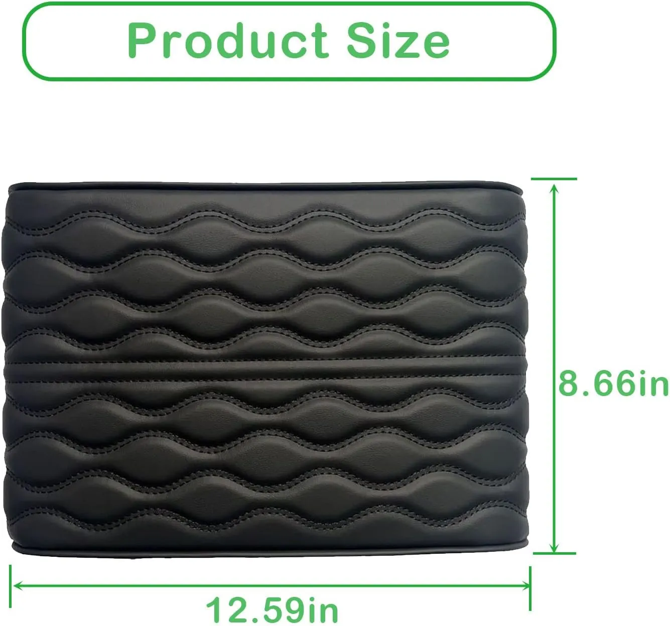 QODOLSI 1 PC Car Memory Cotton Hand Armrest Pads, Armrest Boxes Increase Pads, Four Seasons Universal Armrest Boxes, Central Console Lid Protector, Suitable for Most Cars (Black)