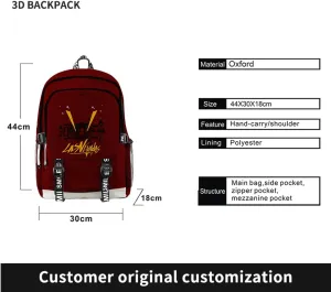 Quackity Merch The End Of Las Nevadas Backpack Oxford Bag Casual Three Piece Backpack (Suit1)