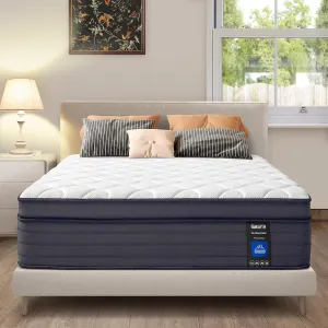 Queen Mattress - 14 Inch Hybrid Queen Size Mattress in a Box, Gel Memory Foam Queen Matress with Motion Isolation and Pressure Relief, Strong Edge Support and Pocket Springs, Medium Firm