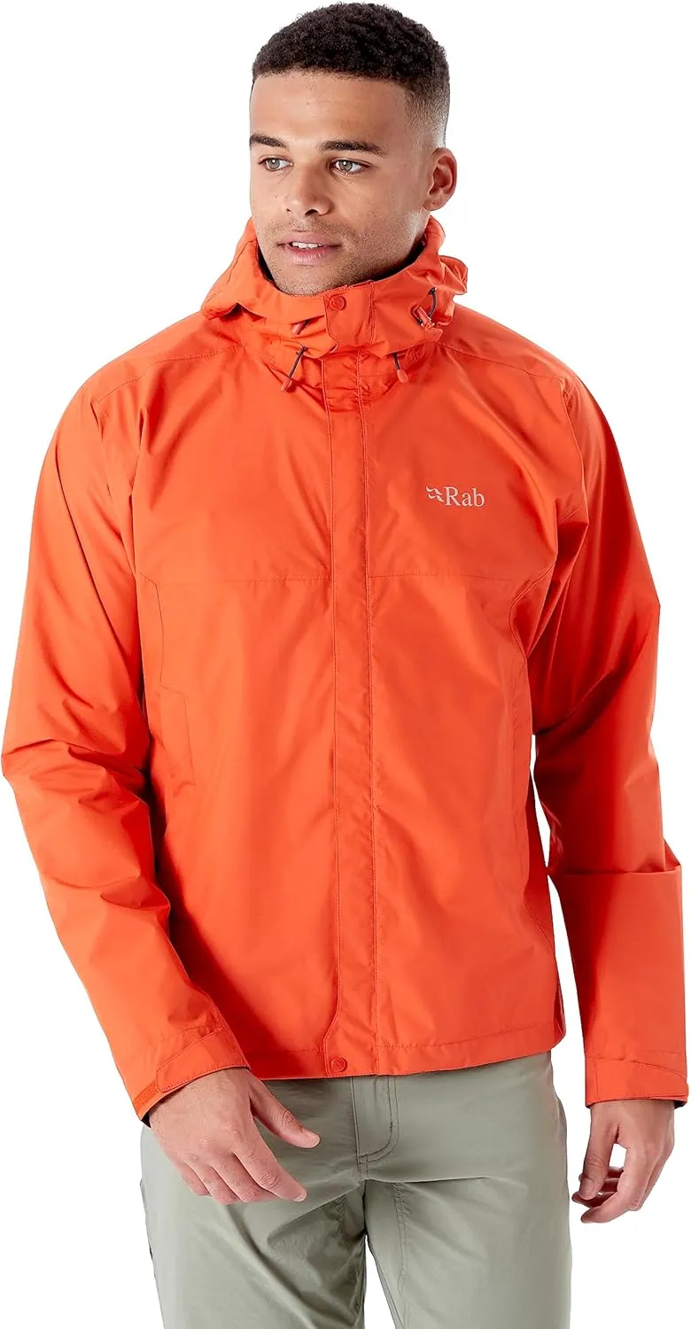 Rab Men's Downpour Eco Waterproof Breathable Jacket for Hiking & Climbing