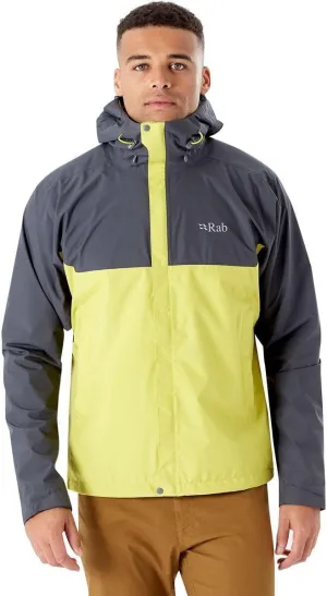 Rab Men's Downpour Eco Waterproof Breathable Jacket for Hiking & Climbing