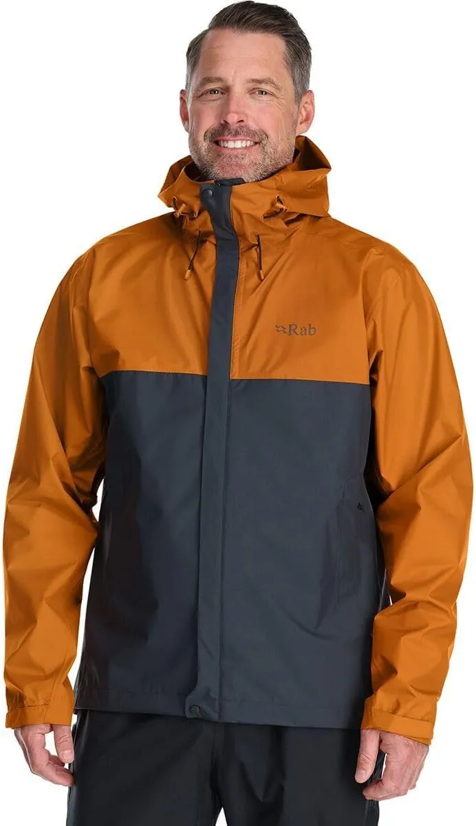 Rab Men's Downpour Eco Waterproof Breathable Jacket for Hiking & Climbing