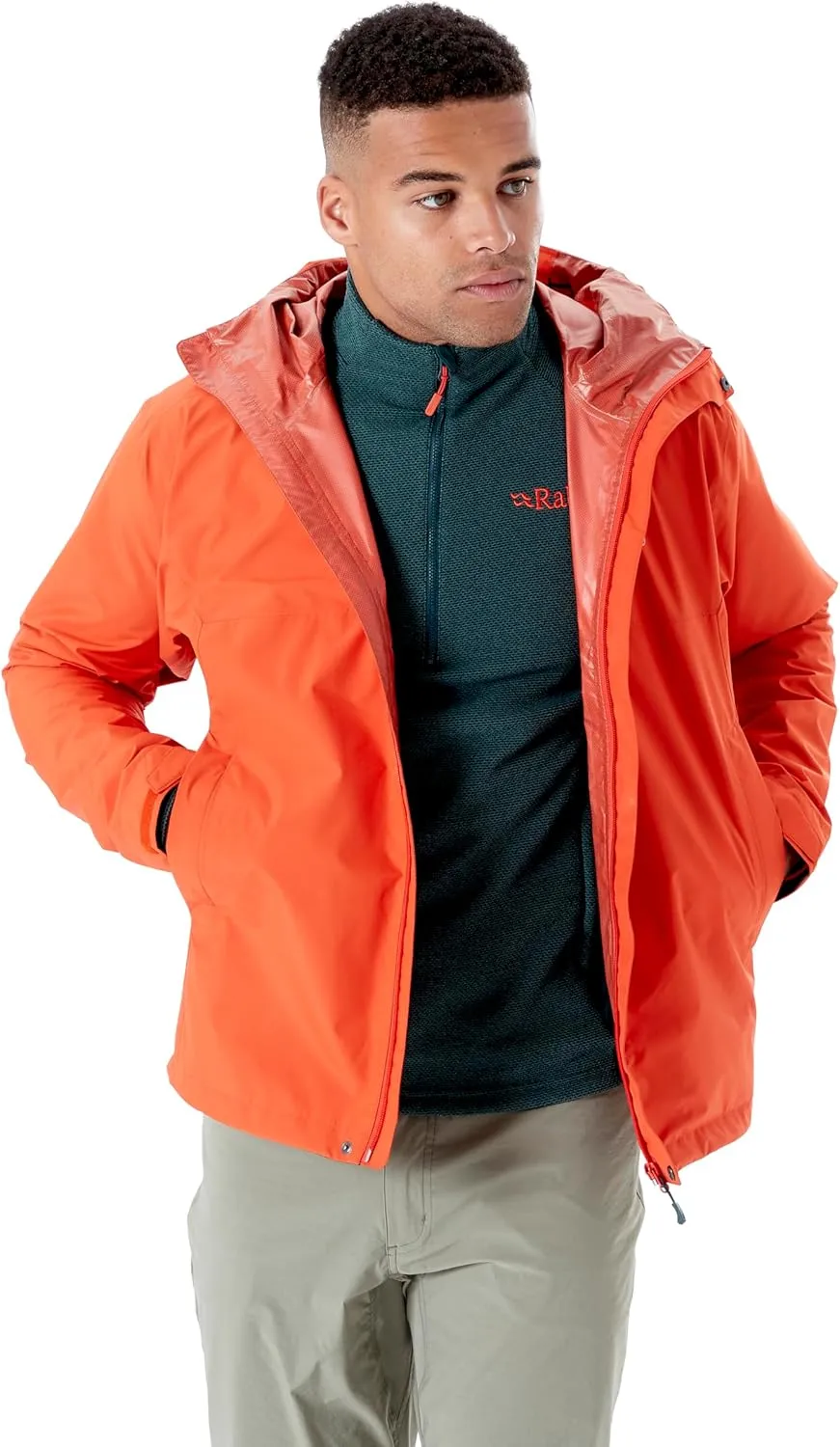 Rab Men's Downpour Eco Waterproof Breathable Jacket for Hiking & Climbing