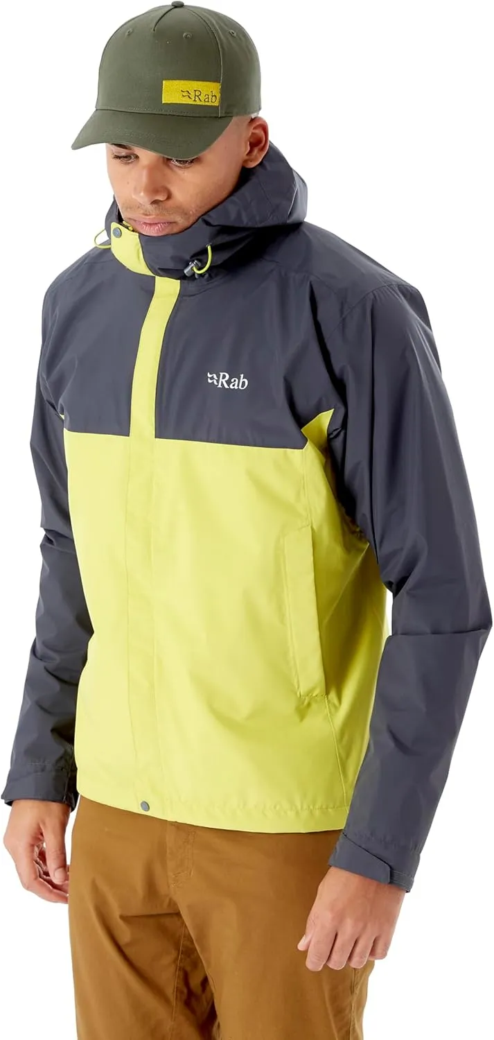 Rab Men's Downpour Eco Waterproof Breathable Jacket for Hiking & Climbing