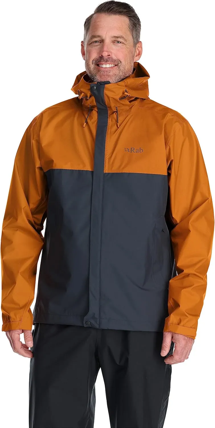 Rab Men's Downpour Eco Waterproof Breathable Jacket for Hiking & Climbing